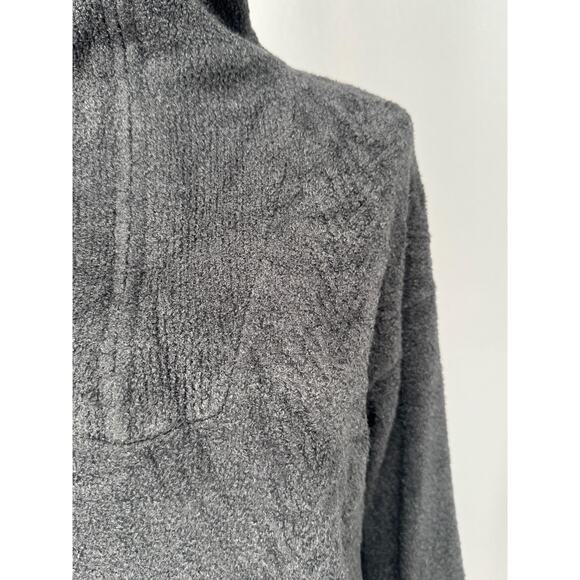 Barefoot Dreams Sweater Womens XS Gray CozyChic Mock Neck 1/4 Zip Pullover - Picture 7 of 14